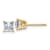 14K Yellow Gold 1ct. 4.5mm Princess G H I True Light Moissanite Earrings
