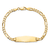 14k Yellow Gold Soft Diamond Shape Flat Figaro Link ID Bracelet