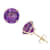 Amethyst Stud Earrings In 10K Gold
