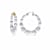 14K Yellow Gold Over Sterling Silver Bamboo Acrylic Hoops in Clear