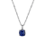 Lab Created Blue Sapphire And Dia Simulant Platinum Over Silver
September Birthstone Pendant 4.45ctw