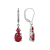 Lab Created Ruby Platinum Over Sterling Silver July Birthstone Earrings 3.88ctw