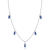 Oval Sapphire Sterling Silver Dainty Necklace, 1.50ctw