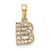 14K Yellow Gold Diamond Letter B Initial with Bail Pendant