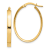 14k Yellow Gold 3mm Oval Hoop Earrings