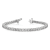 Rhodium Over 14K White Gold 7.00 ct. Colorless Moissanite 4 Prong Tennis Bracelet