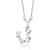 Initial J Mixed Cut CZ Pendant Necklace In Sterling Silver 18 Inch