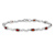 Rhodium Over 10k White Gold Fancy Diamond and Garnet Bracelet