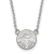 Rhodium Over Sterling Silver MLB LogoArt Toronto Blue Jays Pendant Necklace