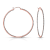 Clear CZ , Two-Tone 14k Gold & 18K Rose Gold Plating over Brass Slim
Large Hoop Earrings
