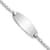 Rhodium Over 14k White Gold Oval Curb Link ID Bracelet