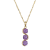 Purple Cubic Zirconia 18k Yellow Gold Over Sterling Silver February
Birthstone Pendant 6.36ctw