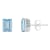 8x6mm Rectangular Octagonal Sky Blue Topaz Rhodium Over Sterling Silver
Stud Earrings