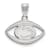 Rhodium Over Sterling Silver LogoArt Penn State University Football Pendant