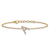 14k Yellow Gold Diamond Sideways Letter A Bracelet