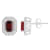 6x4mm Emerald Cut Garnet 1/5 ctw Diamond Rhodium Over Sterling Silver
Halo Stud Earrings