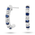 0.90ctw Sapphire and Diamond J Hoop Earrings in 14k White Gold