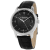 Stuhrling Men's Symphony Black Dial, Gray Bezel, Black Leather Strap Watch