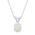 8x6mm Oval Opal 14k White Gold Pendant With Chain