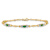 10k Yellow Gold and Rhodium Over 10k Yellow Gold Diamond and Emerald Bracelet