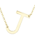 Sideways Initial J Necklace In Solid 14K Yellow Gold 18 Inch
