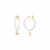 14K Yellow Gold Over Sterling Silver Acrylic Mini Star Charm Hoop
Earrings in Clear
