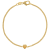14K Yellow Gold Over Sterling Silver Citrine Curb Chain Bracelet .15ctw