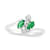 0.28ctw Diamond and Marquise Emerald Ring in 14k White Gold