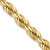 14k Yellow Gold 7mm Solid Diamond-Cut Rope 20 Inch Chain