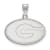 Rhodium Over Sterling Silver LogoArt University of Georgia Medium Pendant