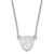 Rhodium Over Sterling Silver NHL LogoArt Florida Panthers Small Pendant Necklace