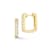 Rachel Zoe CZ Square Hoop Earrings in 14K Gold Over Sterling Silver