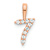 14k Rose Gold Diamond Number 7 Pendant