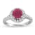 1.80ctw Ruby and Diamond Ring in 14k White Gold