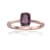 Blue Lab Created Alexandrite Rectangular Cushion 14K Rose Gold Over
Sterling Silver Solitaire Ring