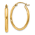 14k Yellow Gold Polished 15/16" Oval Tube Hoop Earrings