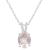 10x8mm Oval Rose Quartz With Diamond Accents Rhodium Over Sterling
Silver Pendant with Chain