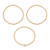 Initial A CZ Beaded Bracelet Set In 14K Gold Over Brass 0.13ctw