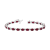 11.40ctw Ruby and Diamond Bracelet set in 14k White Gold