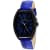 Christian Van Sant Women's Chic Black Dial, Blue Leather Strap Watch