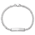 Rhodium Over 14k White Gold Flat Curb Link ID Bracelet