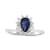 0.80ctw Sapphire and Diamond Ring in 14k White Gold