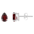 6x4mm Pear Shape Garnet 14k White Gold Stud Earrings