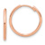 14k Rose Gold Polished 5/8" Hinged Hoop Earrings