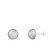 14k White Gold 9-10mm Gray Freshwater Pearl Stud Earrings