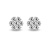 3.50ctw Lab Grown Diamond Cluster Earrings in 14k White Gold