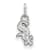 Rhodium Over Sterling Silver MLB Chicago White Sox LogoArt Pendant