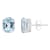 8x6mm Oval Sky Blue Topaz Rhodium Over Sterling Silver Stud Earrings