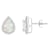 7x5mm Pear Shape Created Opal And Created White Sapphire 10k White Gold
Halo Stud Earrings