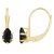 6x4mm Pear Shape Black Onyx 10k Yellow Gold Drop Earrings